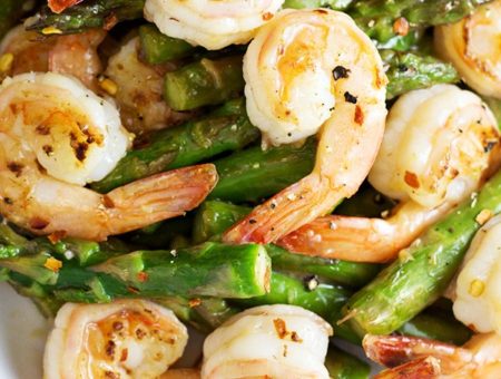 Shrimp and Asparagus Stir Fry with Lemon Sauce Recipe